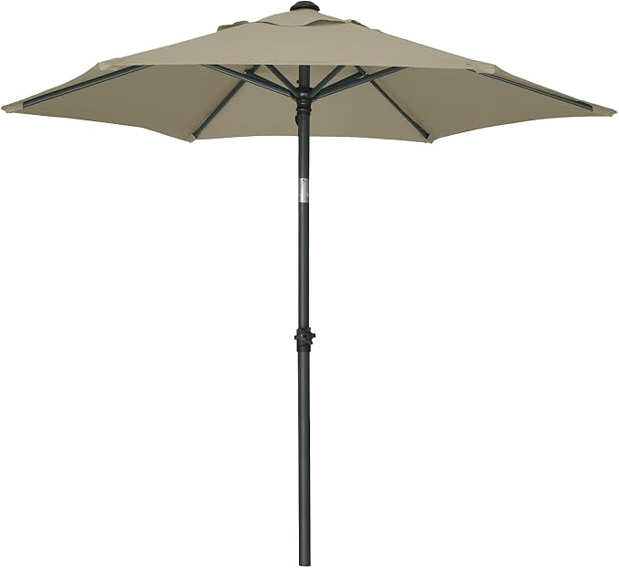 AMMSUN 6FT Patio Umbrella, Outdoor Table Umbrella with Push Button Tilt | UPF50+ Sun Protection and Water-Resistant Fabric, Premium Steel Pole and Ribs, Height-Adjustable and Push-Button Tilt