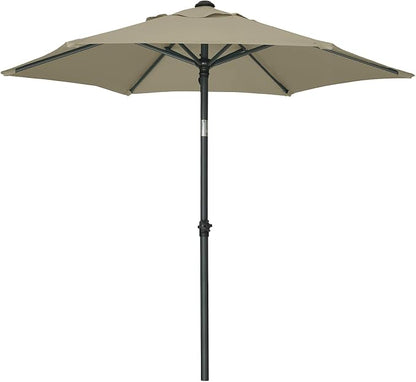 AMMSUN 6FT Patio Umbrella, Outdoor Table Umbrella with Push Button Tilt | UPF50+ Sun Protection and Water-Resistant Fabric, Premium Steel Pole and Ribs, Height-Adjustable and Push-Button Tilt