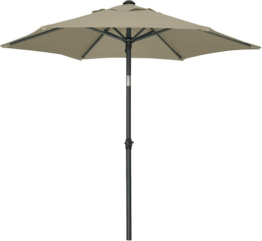 AMMSUN 6FT Patio Umbrella, Outdoor Table Umbrella with Push Button Tilt | UPF50+ Sun Protection and Water-Resistant Fabric, Premium Steel Pole and Ribs, Height-Adjustable and Push-Button Tilt