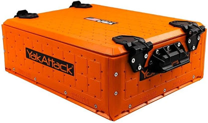 YakAttack ShortStak Solo Storage Box - Size & Color Options | Standalone Low-Profile Crate with Lid, Hinges & Latches | GridLoc Mounting Panels | Slider Feet for Under-Seat Use | Made in USA