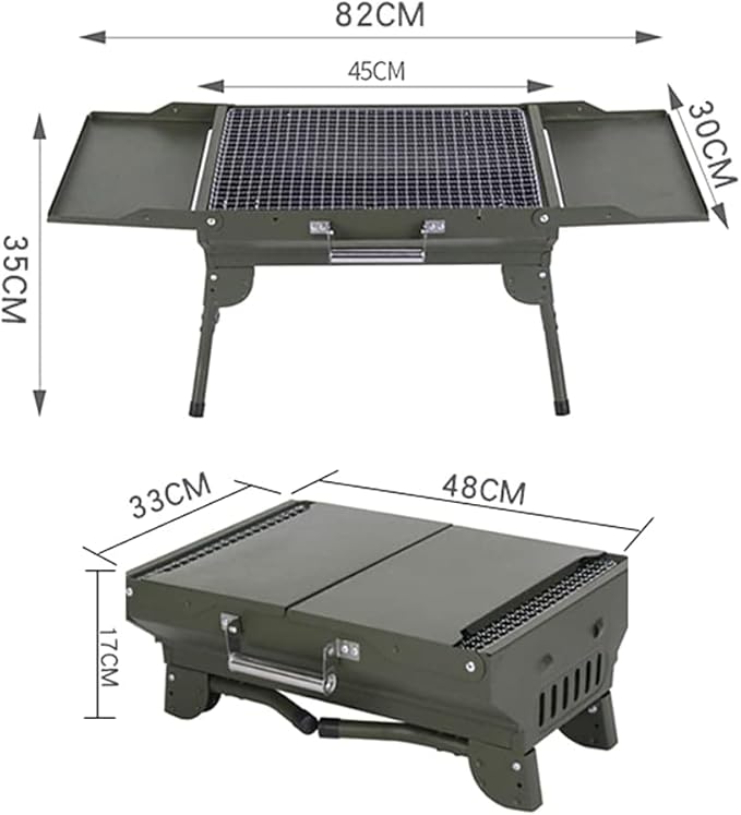 Portable Charcoal Grill for Camping BBQ Grills Outdoor Barbecue Grill Foldable Multifunctional Picnic Desktop Barbecue Rack for 3-8 People,A-1