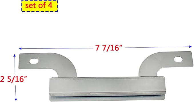 Parts Kit DG261 Replacement for Brinkmann 810-1575-W Gas Grill - Stainless Steel Burner, Carry-Over Tubes, and Heat Plate