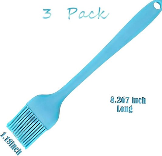 Blue Silicone Pastry Basting Brush - Food Grade BPA Free, Heat Resistant Up to 660°F/315°C, Dishwasher Safe Cooking Brush for Baking, BBQ, Grilling, Sauce,Butter,Cake & Bread