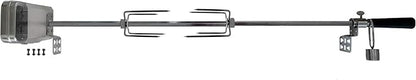 OneGrill Universal Grill Rotisserie Kit -37” x 1/2” with Chrome Cordless Motor (Grills Up to 29" Wide) NOT for Weber