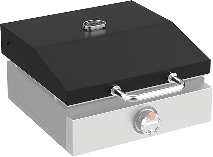 Upgrade Hinged Lid for Blackstone 17 inch 1832 Adventure Ready, Griddle Lid for 1832 Grill, Griddle Hard Cover Flat Top Lid Replacement Parts for 17" Blackstone Griddle Hood