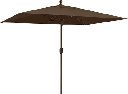EliteShade USA 10-Year-Non-Fading 6.5x10Ft Rectangular Market Patio Umbrella, UPF 50+ UV Protection Performance Sun Umbrella, Heavy Duty Commercial Grade Outdoor Table Umbrella with Crank, Windproof Vented Top for Garden, Pool, Deck and Outdoor Playset...