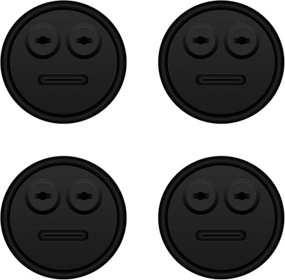 4-Pack Temp Probe Grommet for BBQ Grills, Replacement for Weber 85037 Smokey Mountain Accessories, and Other Smoker Grills Thermometer Probe Port (Black)