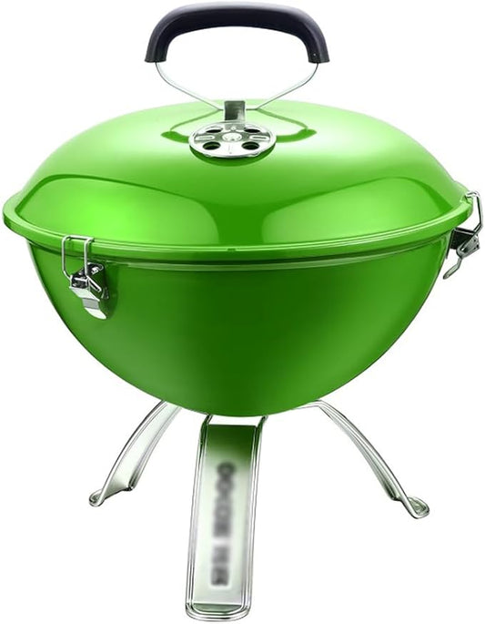 ASSICON Portable Charcoal Grill, Stainless Steel Round Oven Dual, Venting System for Outdoor Courtyard Picnic Camping Tailgating BBQ Kettle
