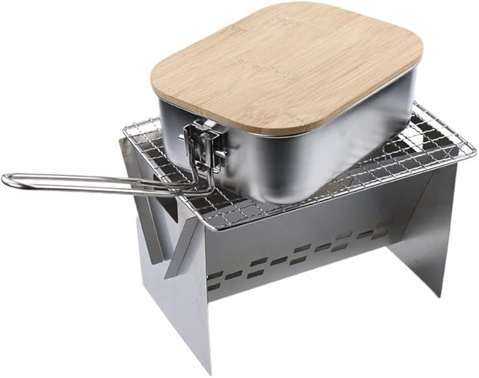 Portable Charcoal Grill Stainless Steel Outdoor Barbecue Grill for Camping BBQ Grills, Folding Campfire Grill with Carrying Bag for Picnic and Small Space BBQs,A-1