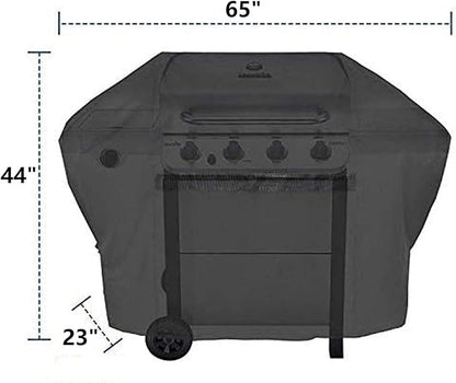 iCOVER 600D Grill Covers, 65 inch BBQ Cover, Heavy Duty Waterproof Canvas, UV Resistant & No Fading, for Weber Char Broil Holland Jenn Air Brinkmann and Dyna-Glo