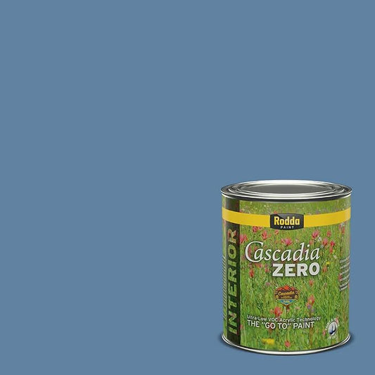 Rodda Paint CASCADIA ZERO Interior Satin Paint & Primer in One, Quart, Honky Tonk Blue