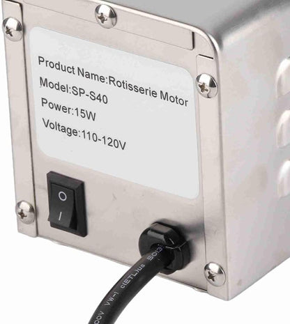 30kg Outdoor Rotisserie Kit Stainless Steel BBQ Rotisserie Motor Electric Roaster Barbecue Motor Roast Meat Grill (3-4RPM)