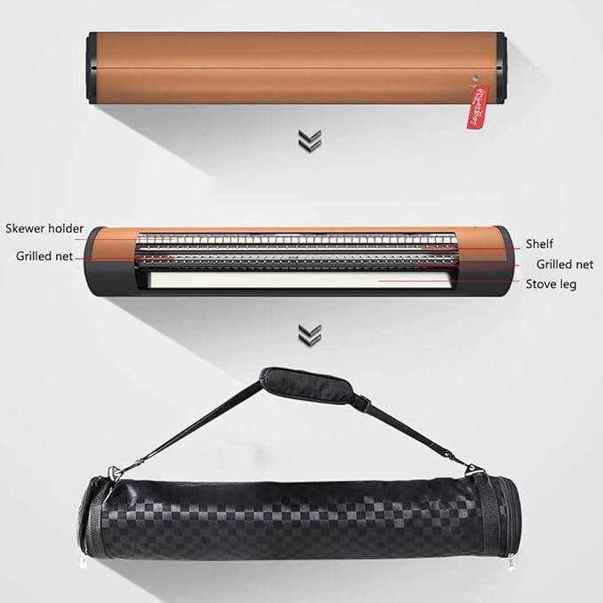 Camping Barbecue Grill Outdoor Stainless Steel Barbecue BBQ Grill with Storage Bag Portable Folding Barbecue Camping Tools Charcoal Grill Barbecue Charcoal Grill