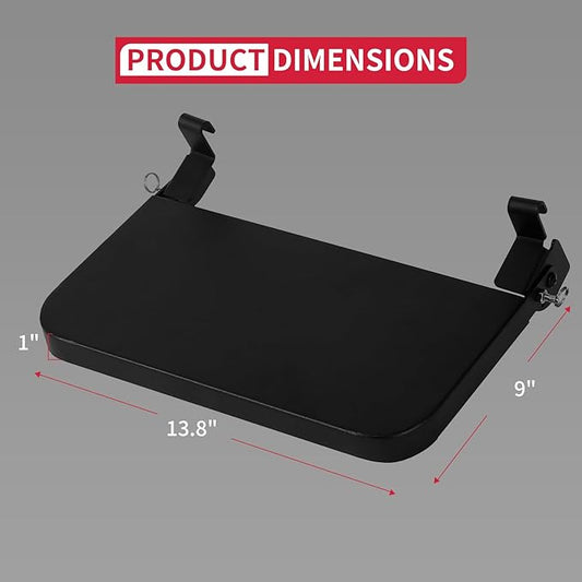 Utheer Folding Front Shelf for Weber Q Series Grills, 13.8" x 9" Heavy-Duty Steel BBQ Prep Table, Supports Up to 60 lbs, Space-Saving Foldable Front Shelf for Weber Q1000 Q1200 Q2000 Q3000