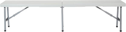 Office Star Resin Furniture for Indoor or Outdoor Use, Single, Fold in Half 6 Foot Bench