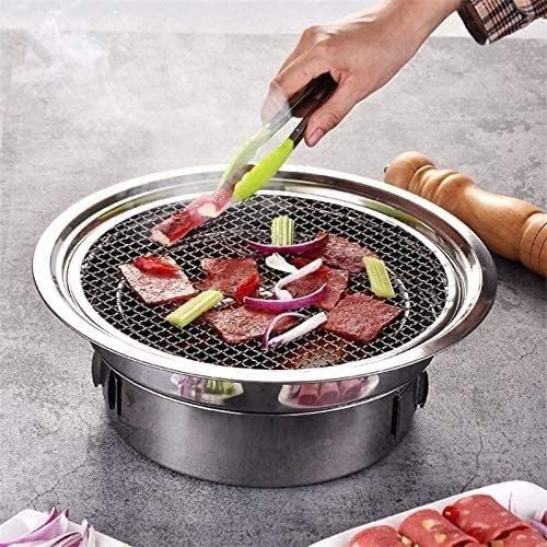 Barbecue Charcoal Grill Charcoal Barbecue Grill Stainless Steel Non-stick Barbecue Tray Grills Portable Charcoal Stove Outdoor Camping Portable Charcoal Grill(40cm)