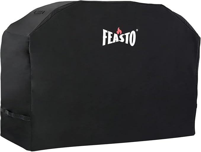 Feasto BBQ Grill Cover, 55 Inch Heavy Duty Waterproof Gas Grill Cover with Adjustable Velcro Strap, Anti-UV, Fade Resistant, Fits for Weber, Char Broil, Nexgrill, Royal Gourmet (55"L x 23"W x 42"H)