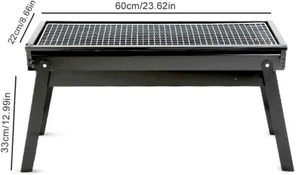 Foldable Portable Camping BBQ Grill Family Home Outdoor Heavy Folding Charcoal Barbecue Cooking Grill Picnic Accessories
