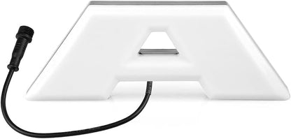 3 Piece Grill Emblem Letter Light Compatible with 2019-2024 RAM 1500 Grill Letter Light Aftermarket Set (White for 19-24)