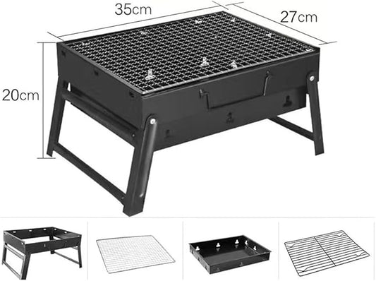 Portable Charcoal Grill for Camping BBQ, Outdoor Barbecue Grill with Foldable Design, Thickened Tripod, Easy Carry & Stable Support for Charcoal Grills BBQ,A-1