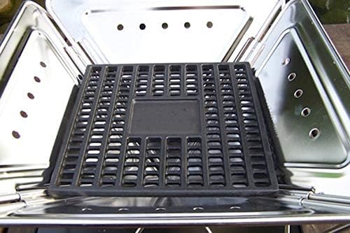 CAMPINGMOON Cast Iron Coal Bed Charcoal Fire Grate 6.89x6.89-inch T-175