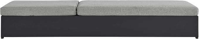 Modway Tahoe Aluminum Outdoor Chaise Lounge Gray with Weather-Resistant Cushions, Perfect Patio Sunbed or Recliner Chair for Pool Furniture