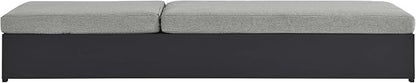 Modway Tahoe Aluminum Outdoor Chaise Lounge Gray with Weather-Resistant Cushions, Perfect Patio Sunbed or Recliner Chair for Pool Furniture