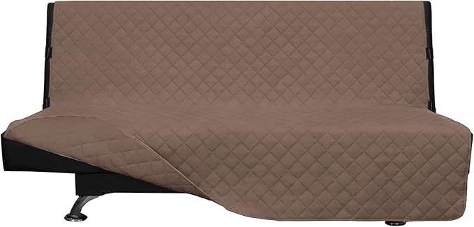 Easy-Going Reversible Couch Cover, Large Futon Sofa, Brown/Brown | Machine Washable Slipcover For Dogs, Water Resistant Furniture Mat For Living Room, Non-Slip Sofa Cover, Pet Friendly