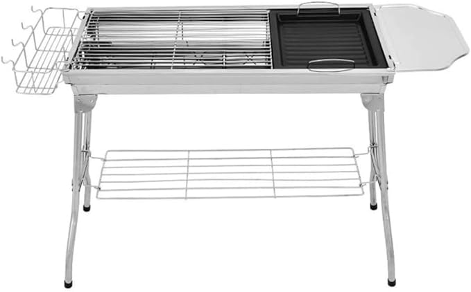 Barbecue Charcoal Grill Barbecue Charcoal Grill Stainless Steel Folding Portable BBQ Tool Kits For Outdoor Cooking Camping Picnics Portable Charcoal Grill