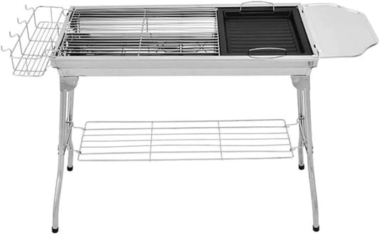 Barbecue Charcoal Grill Barbecue Charcoal Grill Stainless Steel Folding Portable BBQ Tool Kits For Outdoor Cooking Camping Picnics Portable Charcoal Grill