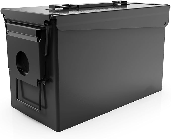 PATRON 30 & 50 Cal Ammo Can Metal Ammo Box Storage Crate Case for Shotgun Bullet Rifle Ammunition Waterproof (Black or Green)