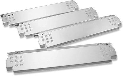 Uniflasy Grill Heat Plates Replacement Parts for Nexgrill 720-0830H, Stainless Steel Heat Tents, Burner Cover, Flame Tamer, Heat Shield for Home Depot Nexgrill 4 Burner 720-0830H, 14.6 Inch