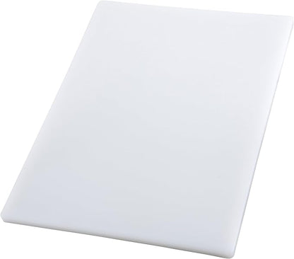 Winco 15" x 20" White Heavy-Duty Plastic Cutting Board (Set of 6) | Dishwasher safe, Stain resistant, Minimizes dulling, Great for Charcuterie, Cheese, Appetizers and Buffet Displays