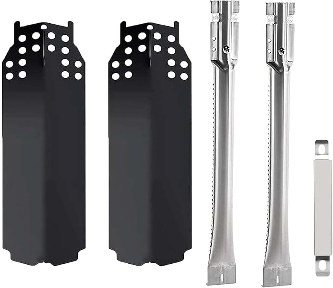 BBQ-PLUS Grill Parts for Charbroil Classic 280 2 Burner 463613717 463647018 463672717 463672817 G215-0203-W1 G320-0200-W1A,Heat Plates/Grill Burner/Carryover Tube for Charbroil Classic Grill Parts