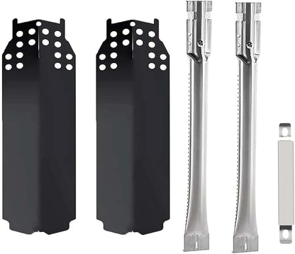 BBQ-PLUS Grill Parts for Charbroil Classic 280 2 Burner 463613717 463647018 463672717 463672817 G215-0203-W1 G320-0200-W1A,Heat Plates/Grill Burner/Carryover Tube for Charbroil Classic Grill Parts