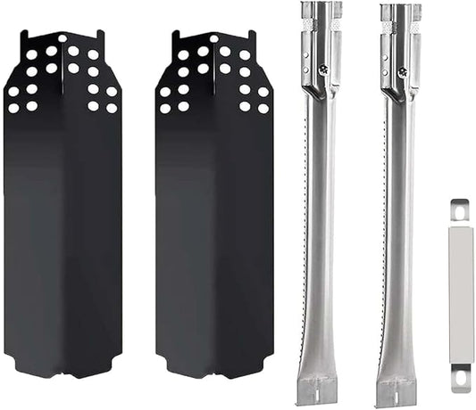 BBQ-PLUS Grill Parts for Charbroil Classic 280 2 Burner 463613717 463647018 463672717 463672817 G215-0203-W1 G320-0200-W1A,Heat Plates/Grill Burner/Carryover Tube for Charbroil Classic Grill Parts