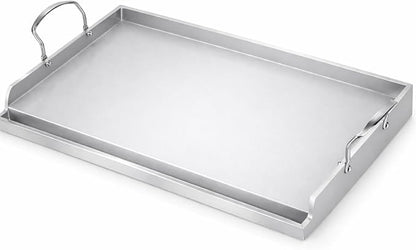 Utheer Stainless Steel Griddle, 23 x 16 Inch Flat Top Grill Plate | Nano-Ceramic Nonstick Coating Stainless Surface for Cooking Outdoor BBQ and Gas Grillig
