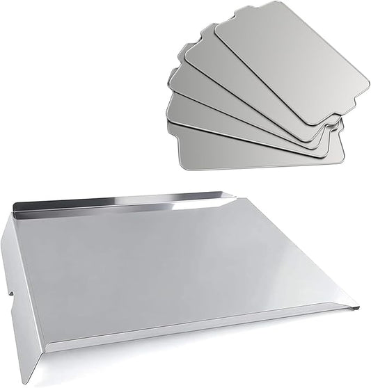 BAC012 Drip Pan Heat Baffle and BAC507 Grease Drip Tray Liners Kit for Traeger Pellet Pro 575 Pro Series 22 Smoker Grill Drip Pan Replacement for Traeger Eastwood 22 and Lil Tex Pro Accessories