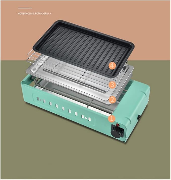 YYDS Charcoal Grill Multi-Function Barbecue Grill Small Household Electric Oven Small Frying and Roasting Dual Purpose (Size: 40 * 20 * 10cm) BBQ Grill (Color : B)