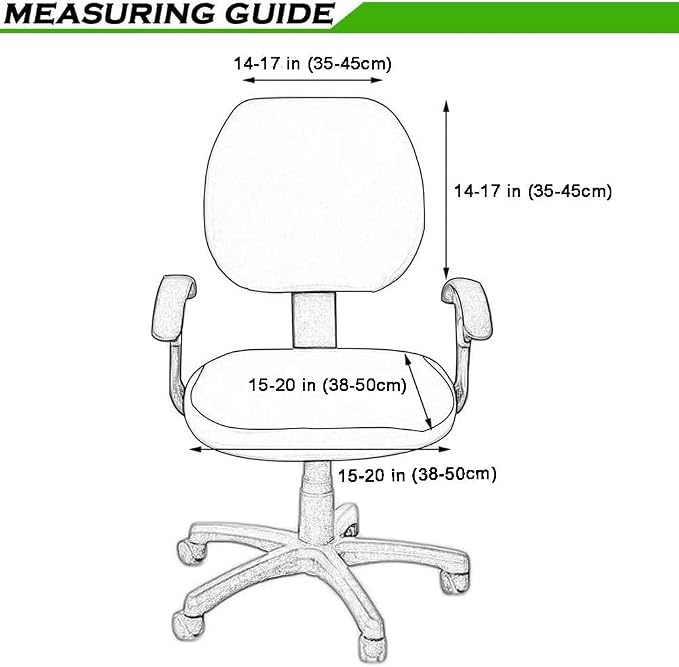 Smiry Office Computer Chair Covers for Desk Rotating Chair Protector | Stretch Jacquard Removable Washable Universal Slipcovers, Seat + Backrest Cover, Lavender