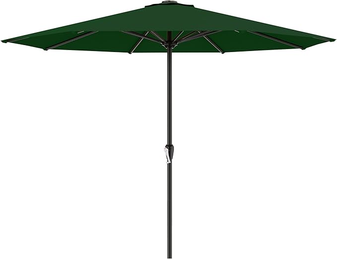 AreShark 12 FT Patio Umbrella for Outdoor, Outdoor Table Umbrella with Crank, Outdoor Patio Umbrellas with 8 Sturdy Ribs, Patio Umbrellas for Market, Garden, Pool (Dark Green)