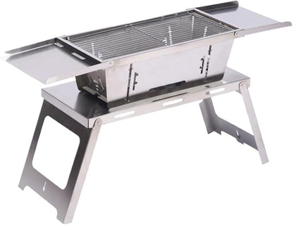 Foldable and Portable Portable Charcoal Grill Stainless Steels BBQ For Garden Outdoor Cooking Camping Heat Resistant