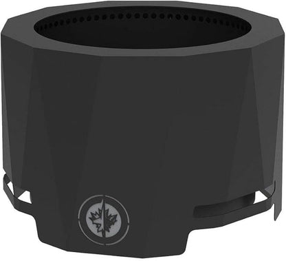Blue Sky Outdoor Living NHL Winnipeg Jets 24” Steel Peak Patio Smokeless Fire Pit with Spark Screen Kit, Firewood and/or Wood Pellet Burning