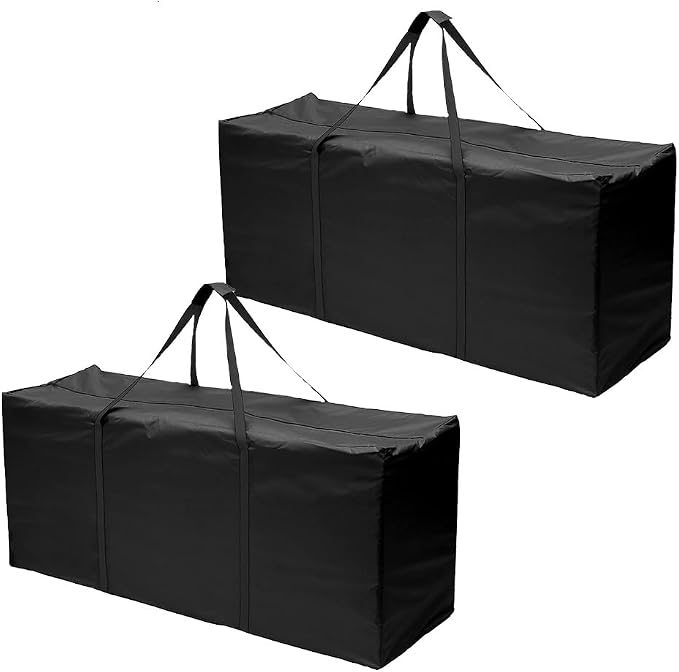 2 Pack Patio Furniture Storage Bag Extra Large Protective Cushion Bag with Zipper and Handles,Waterproof Cushion Storage Bags for Patio Furniture Christmas 68 inch L x 30 inch W x 20 inch H (2)