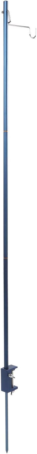 CHICIRIS Aluminum Alloy Light Stand, Portable Foldable Stainless Steel Hook Camping Lamp Pole with Storage Bag, for Outdoor Camping Picnic BBQ