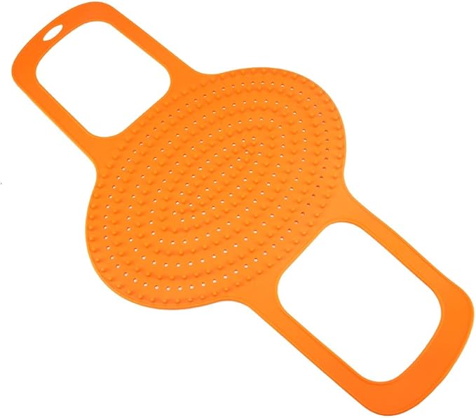Heat Resistant Turkey Lifter, Silicone Roasting Rack Non Stick, Food Grade Silicone Non Stick Turkey Lifter with Anti Scald Feature Turkey Lifter for Roasts (Orange)