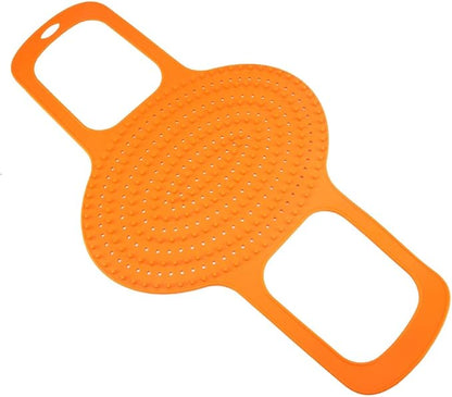 Heat Resistant Turkey Lifter, Silicone Roasting Rack Non Stick, Food Grade Silicone Non Stick Turkey Lifter with Anti Scald Feature Turkey Lifter for Roasts (Orange)