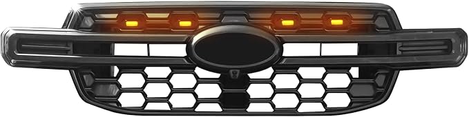 Upgraded 4 PCS Led Grill Lights Compatible with Ford Ranger T9 2022-2025 Fuse and Instruction Included-Yellow - Yellow Lens