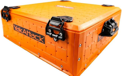 YakAttack ShortStak Solo Storage Box - Size & Color Options | Standalone Low-Profile Crate with Lid, Hinges & Latches | GridLoc Mounting Panels | Slider Feet for Under-Seat Use | Made in USA