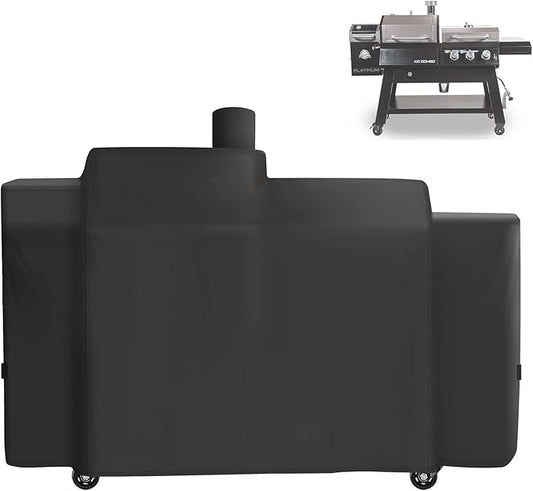 Grill Cover for Pit Boss KC Combo Platinum Series Grill, 600D Heavy Duty Waterpoorf Fade Resistant Cover for Pit Boss PB1285KC, 1100 Combo Grill, All Weather Protection Waterproof Cover